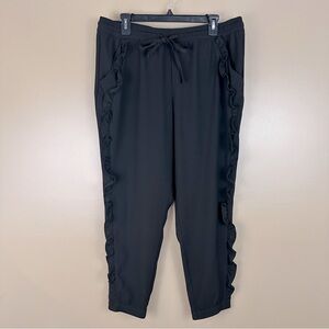 Jolt Women’s Black Ruffle Joggers Pants 9 29